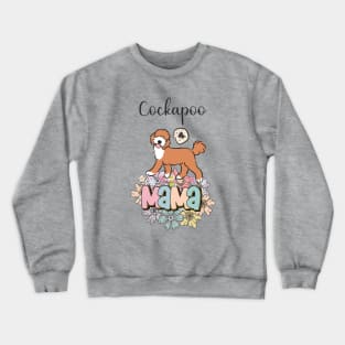 Red and White Cockapoo Mama  2 Crewneck Sweatshirt